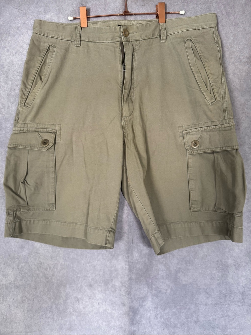 Banana Republic Cargo Shorts Mens 36 x 10in Brown  Flat Front High Rise Cotton